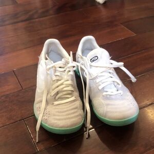 Nike White and Green Athletic Shoes